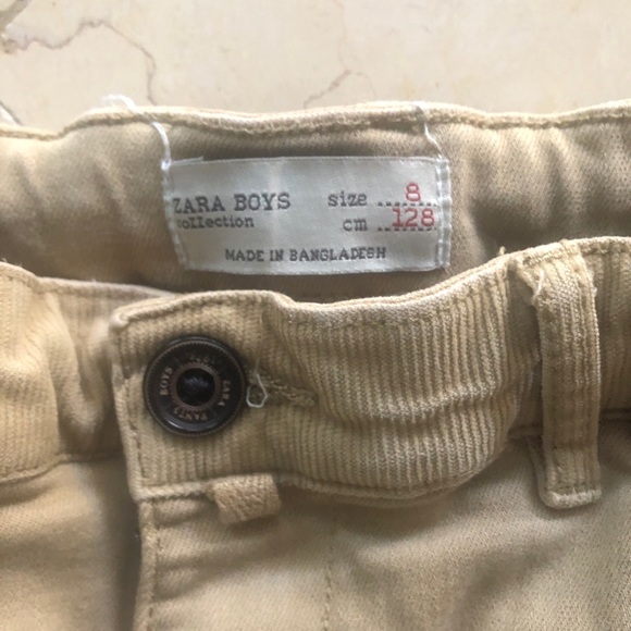 Zara Boy Pants Camel Color Size 8 - Picture 3 of 4